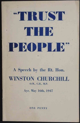 Item #10856 Speech at the mass meeting at the Winter Gardens 5 Oct 1946. Winston S. Churchill
