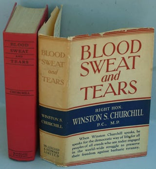 Item #15914 Blood Sweat and Tears (variant binding). Winston S. Churchill