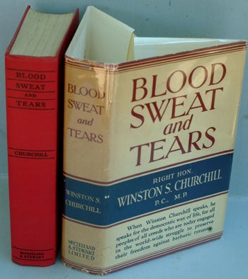 Item #18361 Blood Sweat and Tears (Variant binding). Winston S. Churchill.