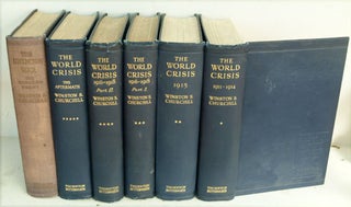 Item #20015 The World Crisis 6 volumes complete, each inscribed to Charles Hughes. Winston S....