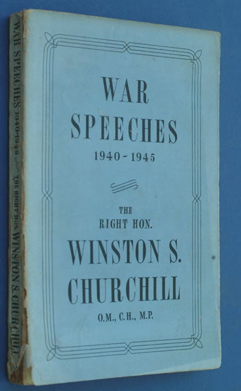 Item #24527 War Speeches 1940-1945. Winston S. Churchill.