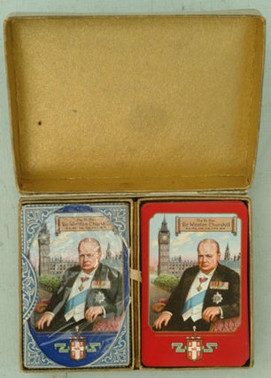 Item #24678 Double deck of Churchill playing cards. NA