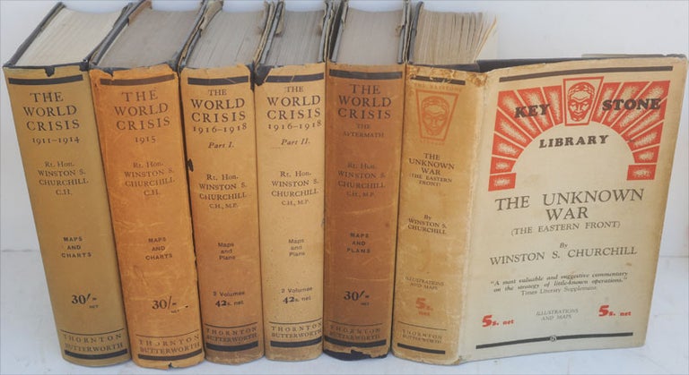 Item #26184 The World Crisis, full set of six in dustjackets. Winston S. Churchill.