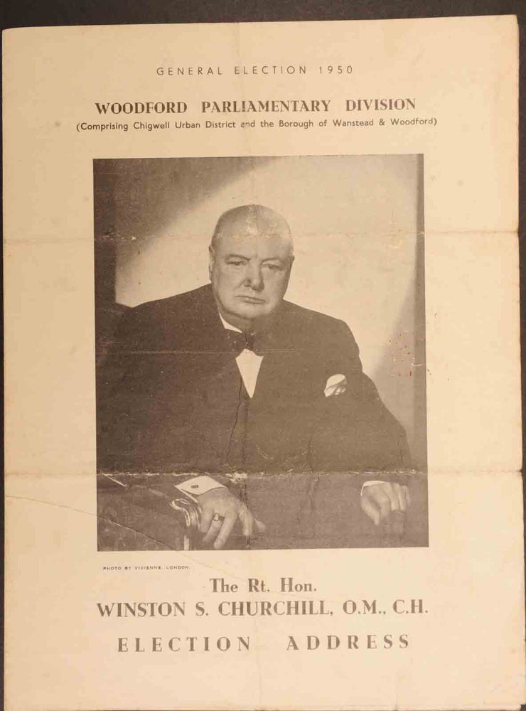 Item #26592 Election Address 1950. Winston S. Churchill.