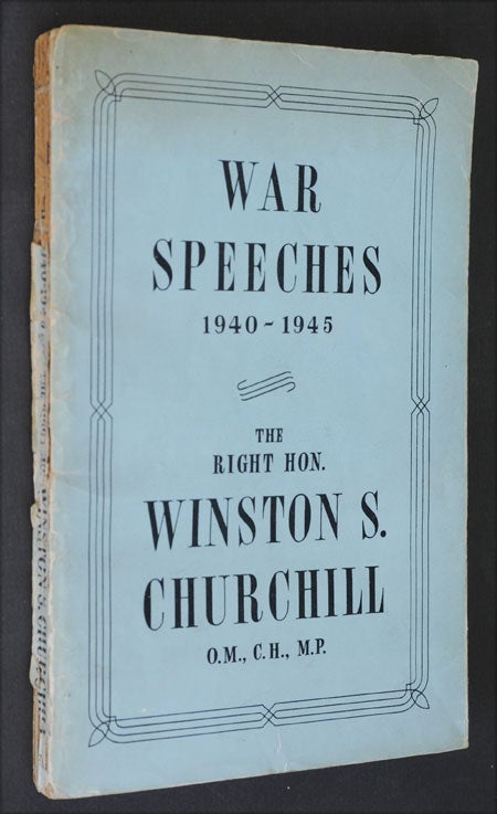 Item #26727 War Speeches 1940-1945. Winston S. Churchill.