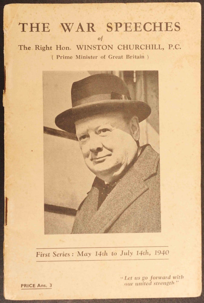 Item #27779 The War Speeches of Winston Churchill First Series: May 14th to July 14th, 1940. Winston S. Churchill.