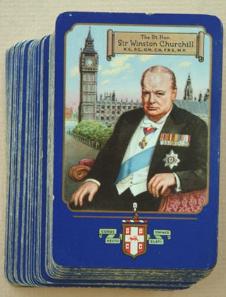 Item #29471 Full deck of 1955 Churchill playing cards. Winston S. Churchill