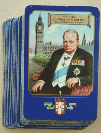 Item #29471 Full deck of 1955 Churchill playing cards. Winston S. Churchill.