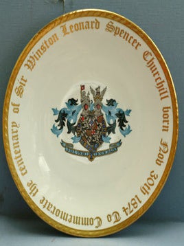 Item #29537 Churchill centenary plate by Paragon. Winston S. Churchill