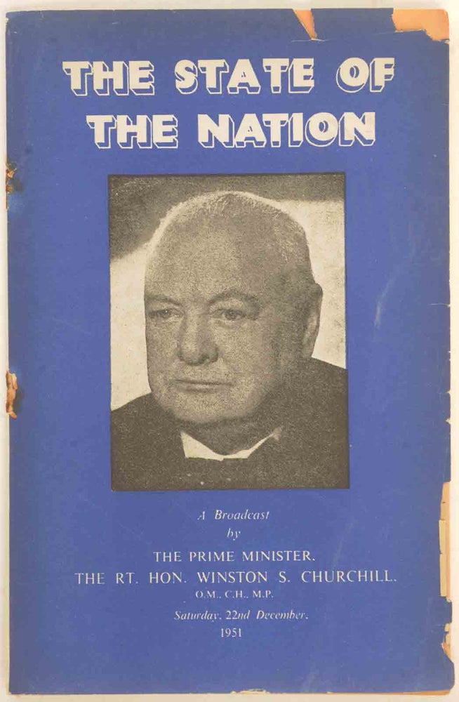 Item #29713 The State of the Nation. Winston S. Churchill.