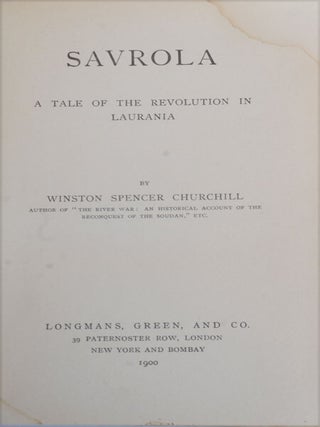 Savrola (A Tale of the Revolution in Laurania)