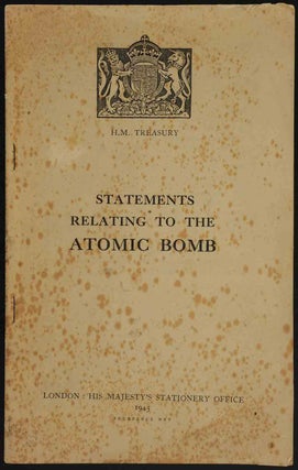 Item #31269 Statements relating to the Atomic Bomb. Winston S. Churchill