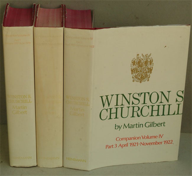 Item #31366 Winston S. Churchill Companion Volume IV (in 3 parts) SIGNED. Martin Gilbert.