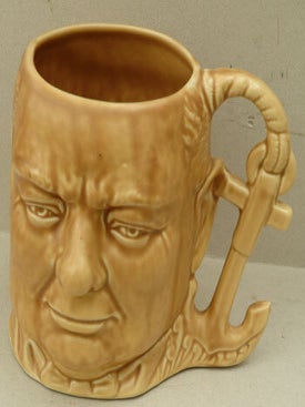 Item #31835 Churchill character jug with anchor handle. Winston S. Churchill