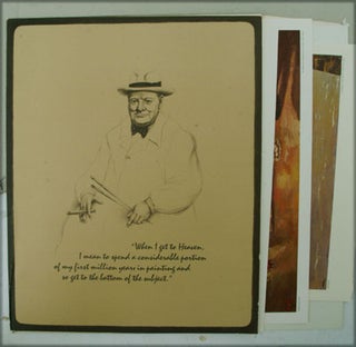 Item #32822 Hallmark Cards portfolio of Churchill paintings. Winston S. Churchill
