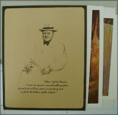 Item #32822 Hallmark Cards portfolio of Churchill paintings. Winston S. Churchill.