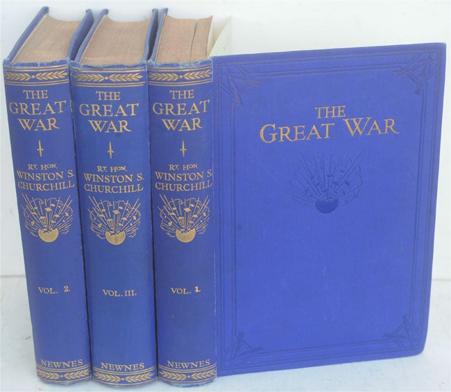Item #35094 The Great War (bound in 3 blue volumes). Winston S. Churchill.
