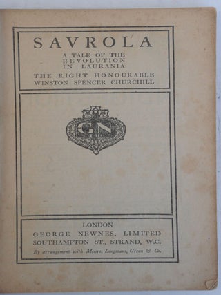 Savrola (A Tale of the Revolution in Laurania)