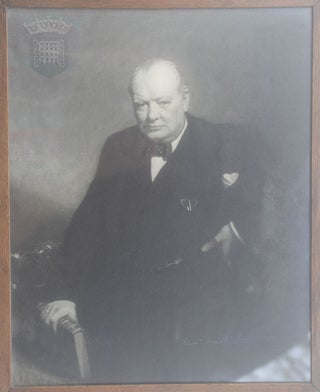 Item #35188 Signed photo of Churchill. Winston S. Churchill