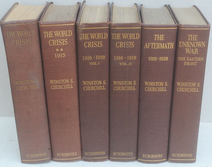 Item #35286 The World Crisis, full set of six. Winston S. Churchill.