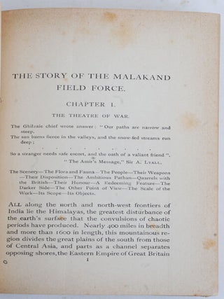 The Story of the Malakand Field Force