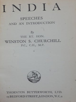INDIA, Speeches and an Introduction