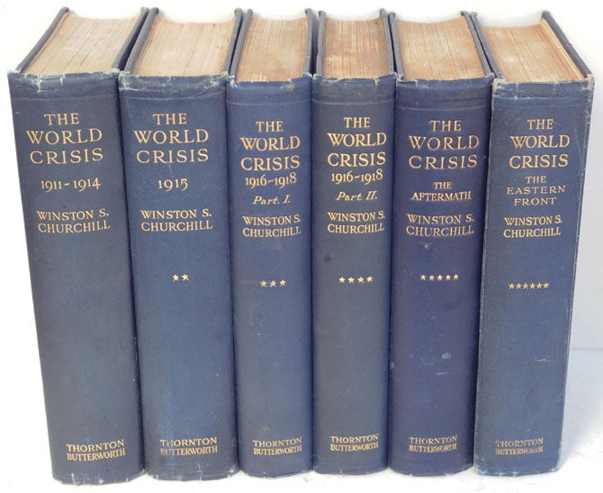 Item #35396 The World Crisis, full set of six firsts. Winston S. Churchill.