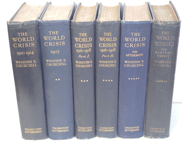 Item #35397 The World Crisis, full set of six firsts. Winston S. Churchill.