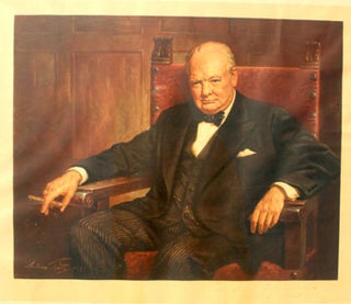 Item #3575 The famous Arthur Pan print of Churchill signed by the artist. Winston S. Churchill