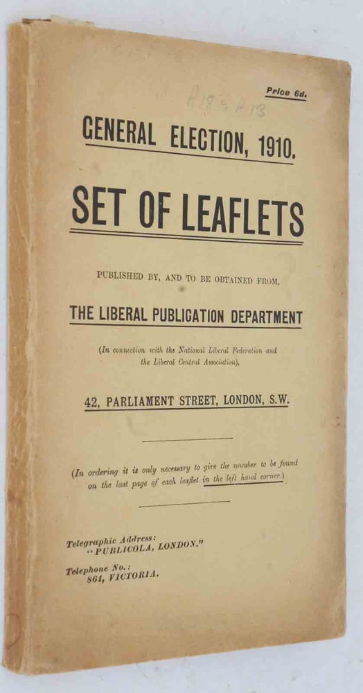 Item #36402 General Election 1910 Set of Leaflets. Winston S. Churchill.