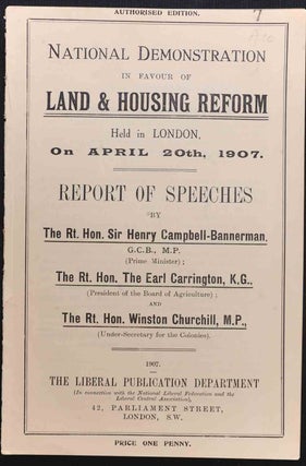 Item #36416 National Demonstration in Favour of Land & Housing Reform. Winston S. Churchill