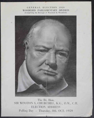 Item #36433 Election Address (General Election 1959). Winston S. Churchill