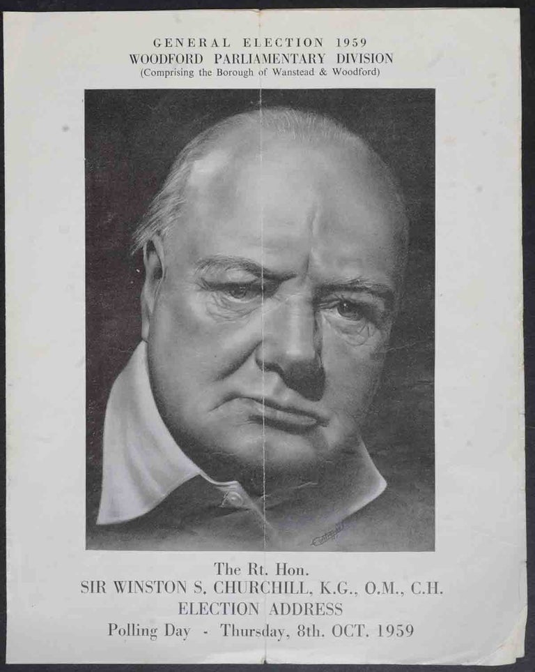 Item #36433 Election Address (General Election 1959). Winston S. Churchill.