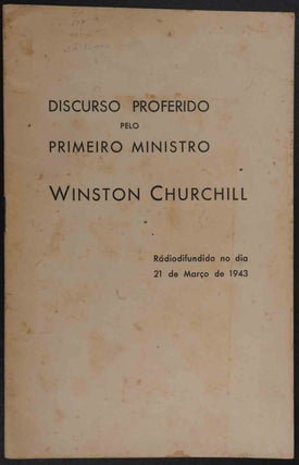 Item #36460 Discurso Proferido pelo Primeiro Ministro Winston Churchill. Winston S. Churchill