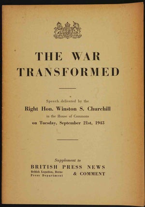 Item #36467 The War Transformed. Winston S. Churchill