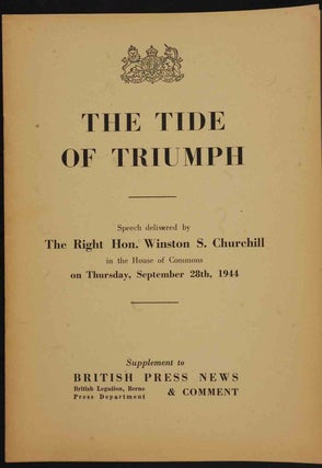 Item #36468 The Tide of Triumph. Winston S. Churchill