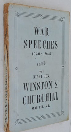 Item #36530 War Speeches 1940-1945. Winston S. Churchill