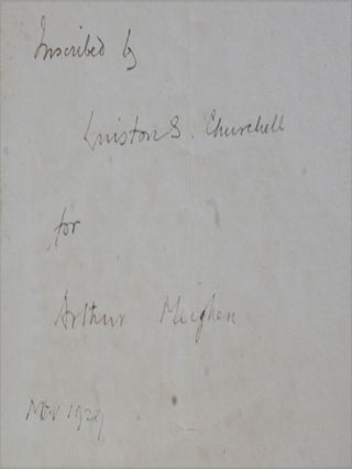 The World Crisis 1916-1918 parts I-II (Inscribed to Canadian PM Arthur Meighen)