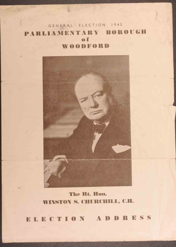 Item #36663 Election Address. Winston S. Churchill.