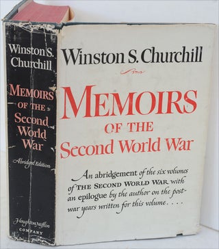 Item #36723 Memoirs of The Second World War, Abridged one-volume edition. Winston S. Churchill