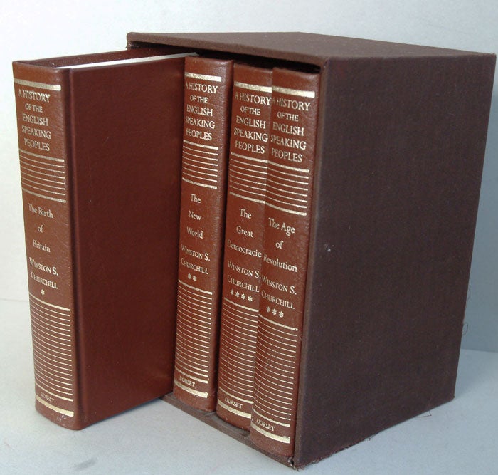 Item #36734 A History of the English-Speaking Peoples (Special Publisher's Leather Edition). Winston S. Churchill.