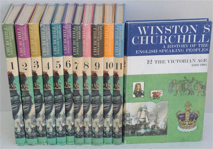 Item #36742 A History of the English-Speaking Peoples, 12 volume set School edition. Winston S. Churchill.