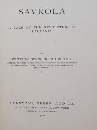 Savrola (A Tale of the Revolution in Laurania)