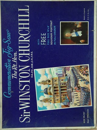 Item #4030 Jigsaw puzzle of Churchill funeral. Winston S. Churchill