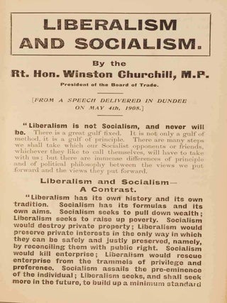 Liberalism and Socialism, bound in Pamphlets and Leaflets for 1908