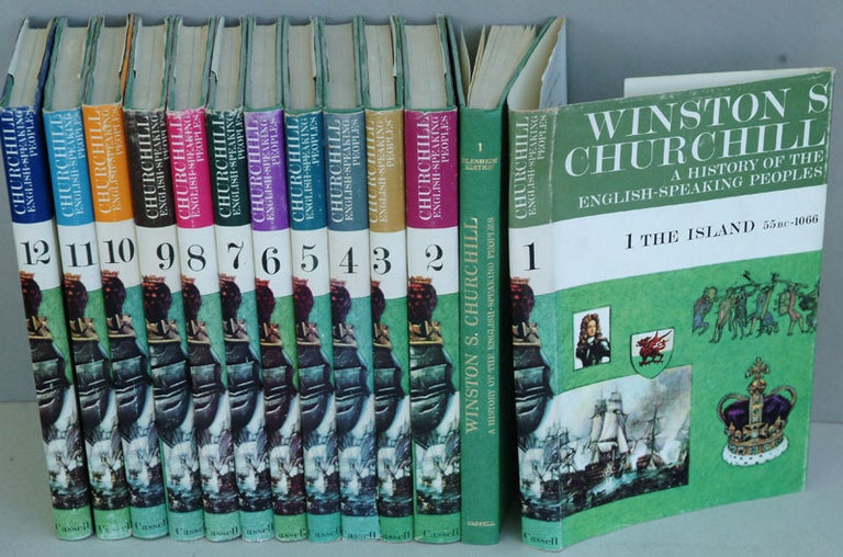 Item #4386 A History of the English-Speaking Peoples, 12 volume set Blenheim edition. Winston S. Churchill.