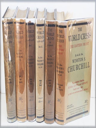 Item #50078 The World Crisis, full set of six in dustjackets. Winston S. Churchill