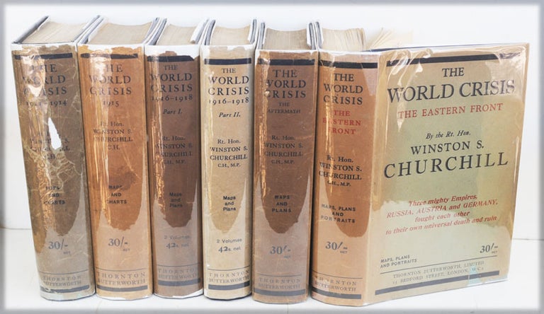 Item #50078 The World Crisis, full set of six in dustjackets. Winston S. Churchill.