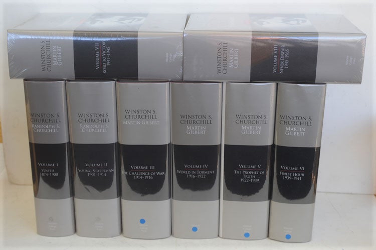 Item #50196 Winston S. Churchill, The Official Biography full set of 8 volumes (signed). R. S. Churchill, Martin Gilbert.