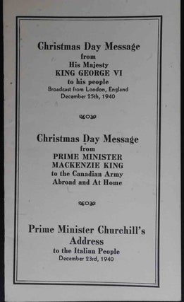 Item #50401 Christmas Day Messages from King George Vi to his people